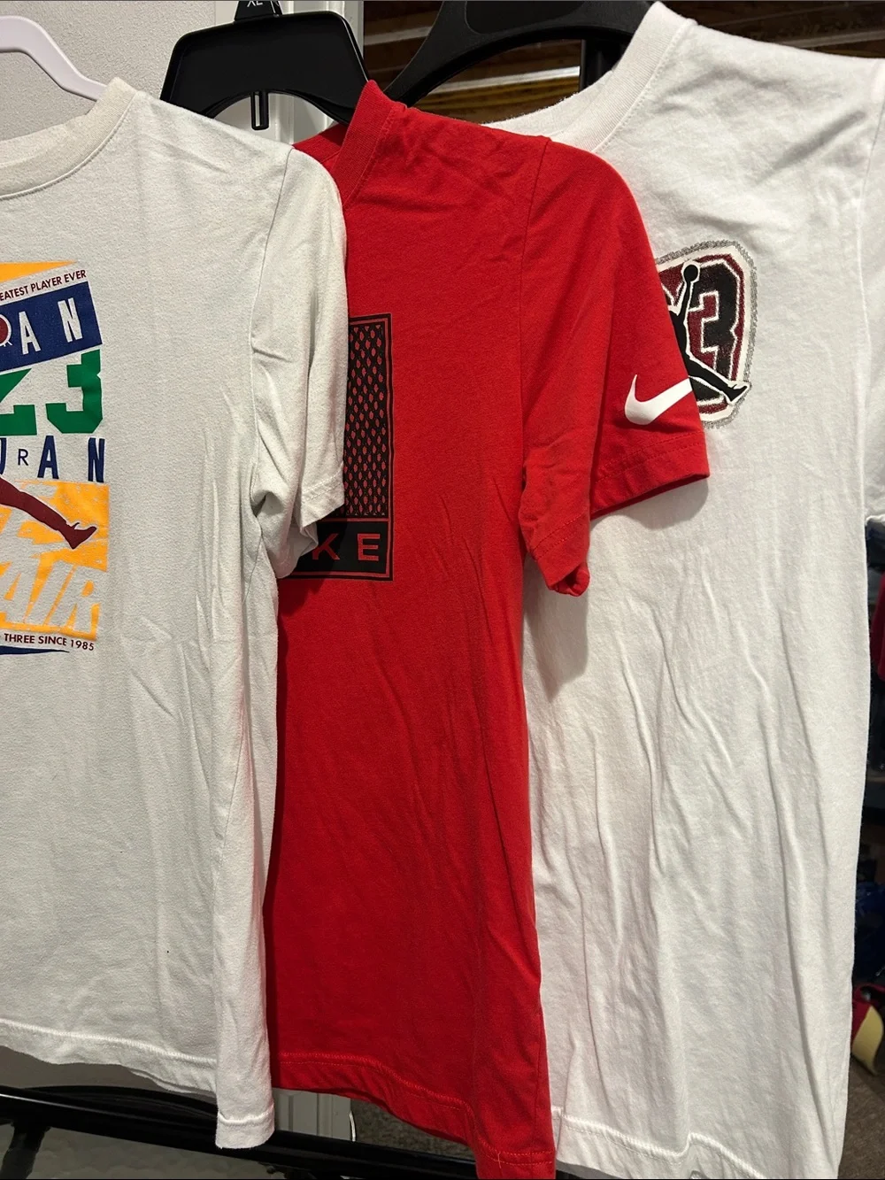 Nike🤩Jordan size 11-12 New andsome like New,black Graphic Short Sleeve Tee 6 pcs